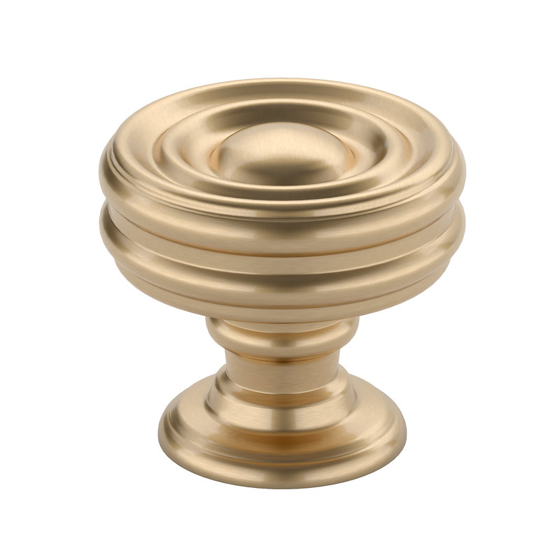 1 3/8" Diameter Round Knob, Champagne Bronze