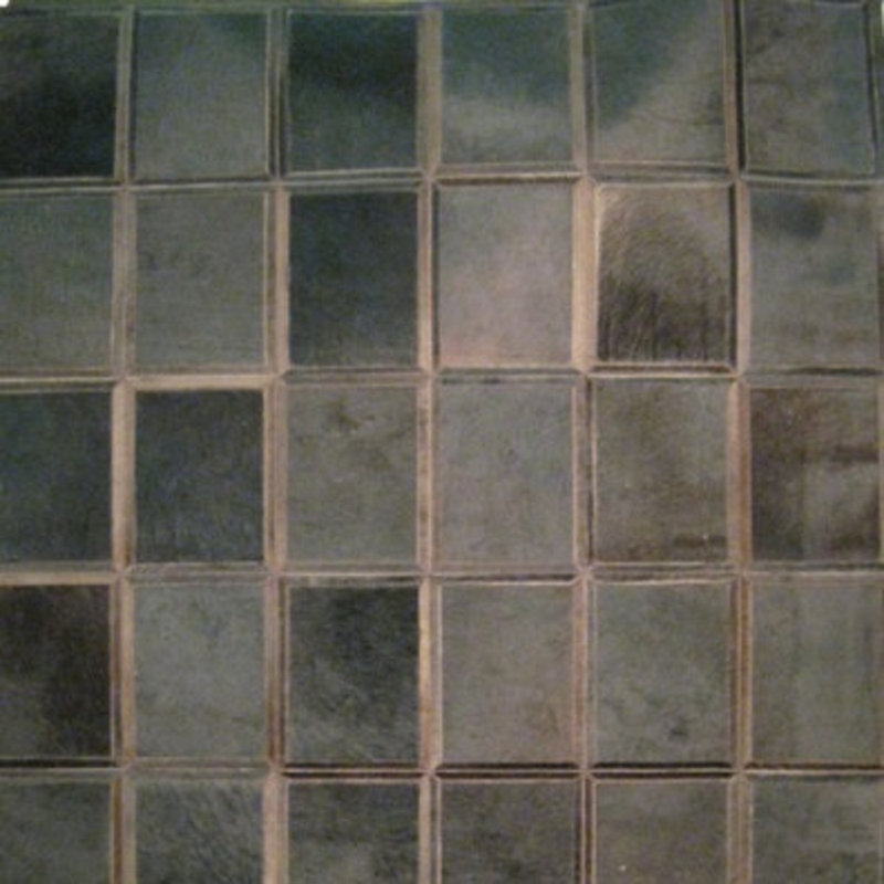 Area Cowhide Geometric Area Rug in Brown/Gray, Square 9'