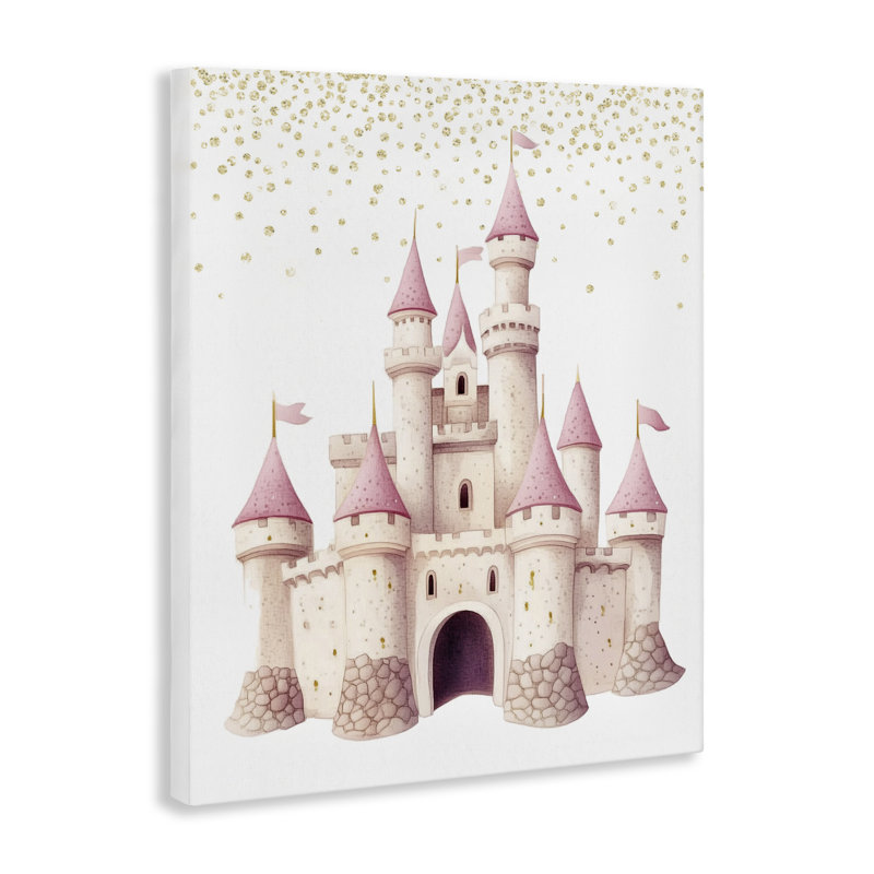 Princesse, château de rêve, toile par Christine Simpson, art, H 20 po x l 16 po