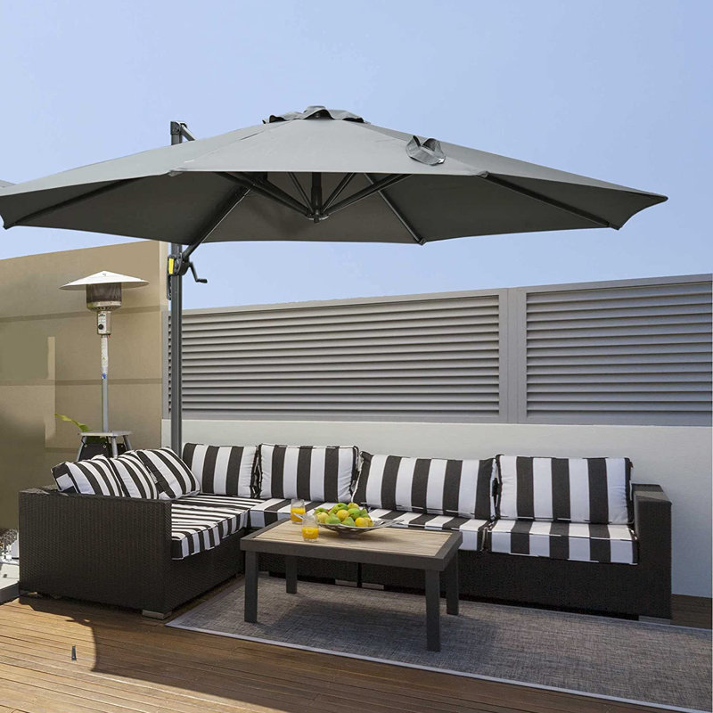 SaintCroix 2.9m Cantilever Parasol, Grey