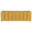 Banc d'appoint capitonné en tissu jaune moutarde