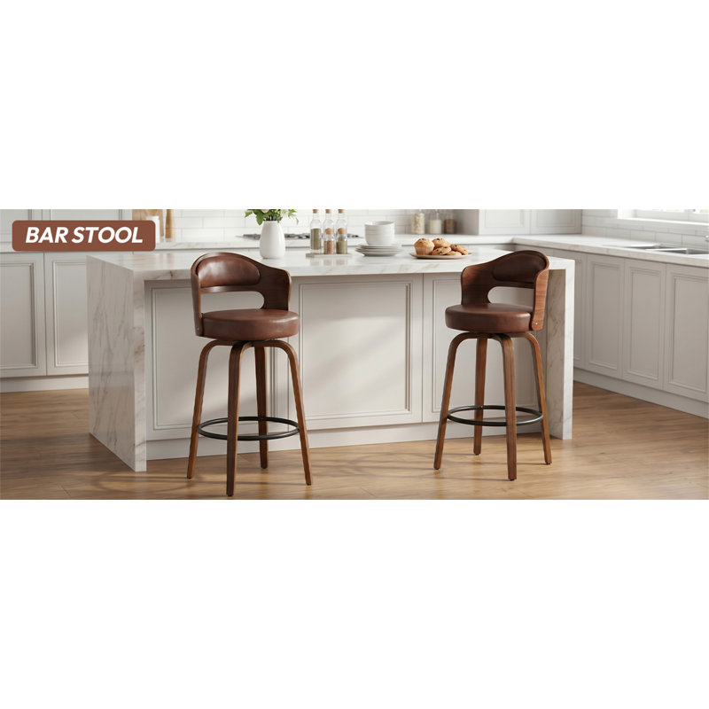 Ensemble de 2 tabourets de bar pivotants à hauteur de comptoir