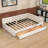 Two Drawers Upholstered Platform Bed with USB-106897453