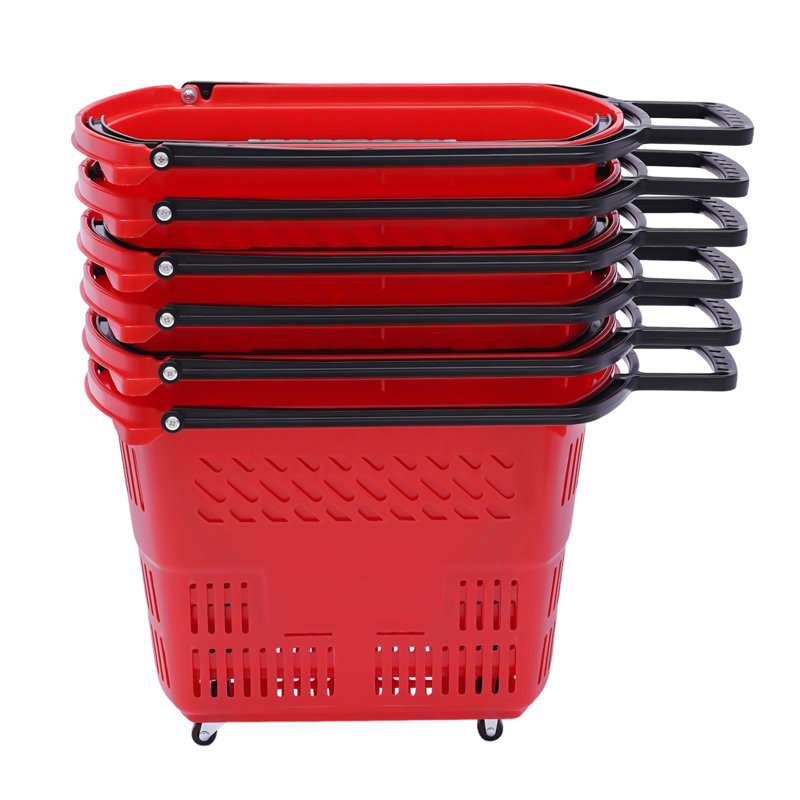 14'' H x 19'' W Utility Cart with Wheels, Red