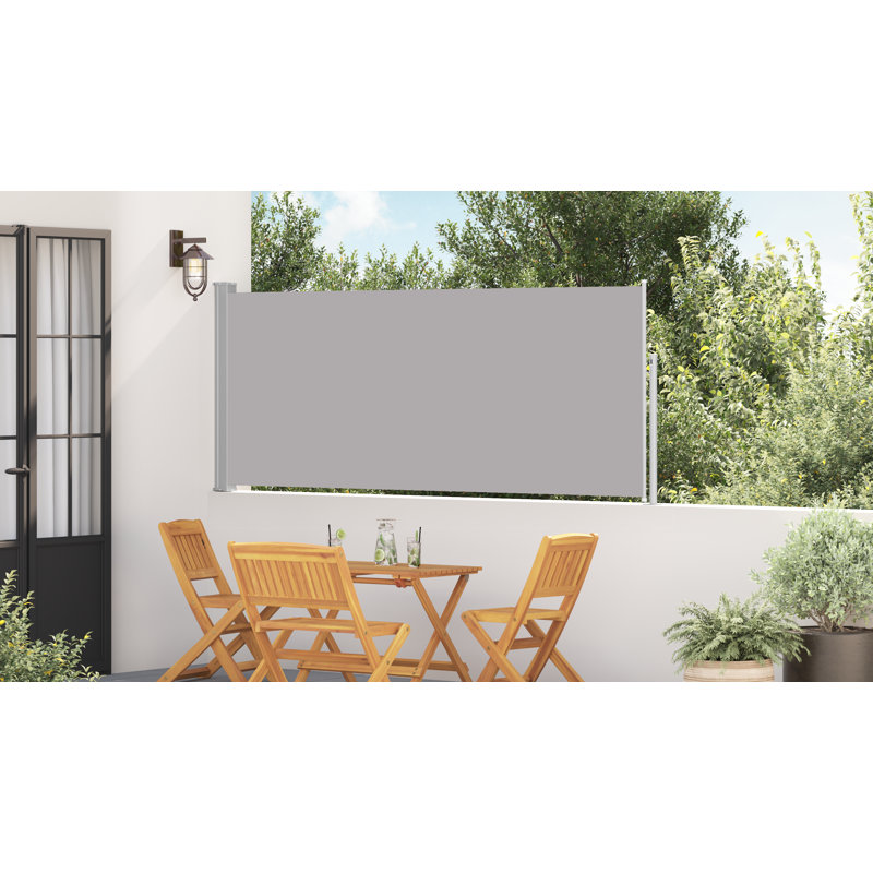 vidaXL Side Awning 100% polyester iron steel, 39.37" H x 118.11" W, Discontinued