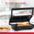 Holstein Housewares 10.2 in. Die Cast Aluminium and Stainless Steel Non Stick Electric Grill Sandwich Maker & Panini Press with Stainless Steel Lid-80870893