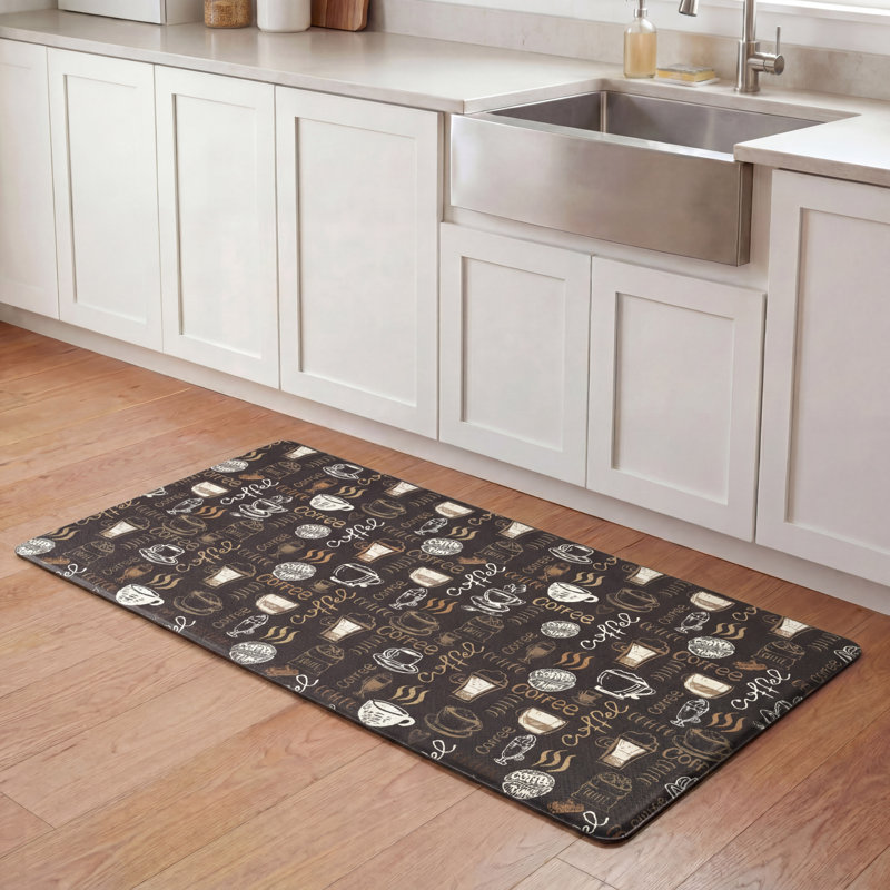  Tapis de bien-être Novelty, Rectangle 40" L x 20" H, Brown Multi Abstract