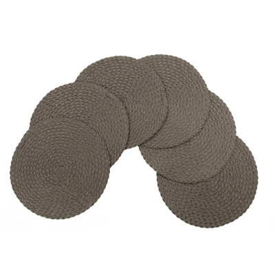 Daisy Woven Table Placemats 15 Inches Round Set of 6 Non-Slip Dining & Kitchen Table Mats