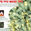 Arbre de Noël 9 pi bleu, 1150 lumières blanc chaud, 4368 pointes, assemblage à charnières pour une installation facile et rapide, arbre de support en métal de teinte, lumières à DEL, stable Pe + Branches