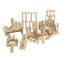 9 Compartment Manufactured Wood Shelving Unit