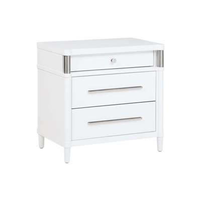 3-Drawer Nightstand With Felt Lined Top Drawer