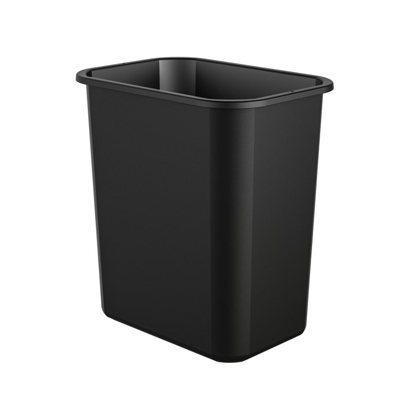 Poubelle en résine 7 gallons, Noir, noir, noir, noir
