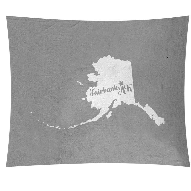 Tapisserie murale alaska fairbanks, H 27,5 po x l 37,5 po, Gris