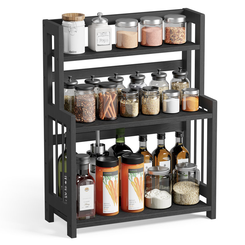 Freestanding Spice Rack, Black
