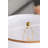 16x16x24" Gold and White Table Lamp with Glass Cylinder and Pedestal Base (Lamp Shade Assembly Required)