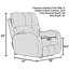 Fauteuil inclinable électrique en cuir italien Friese avec appui-tête réglable-66154455