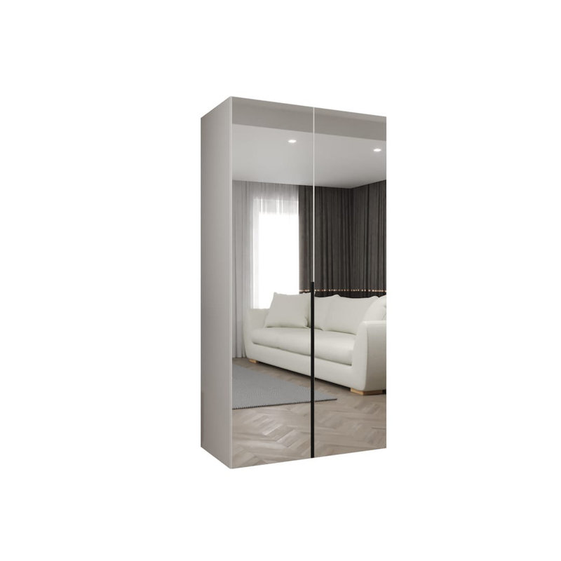 Blina 2 Door Manufactured Wood Wardrobe, White