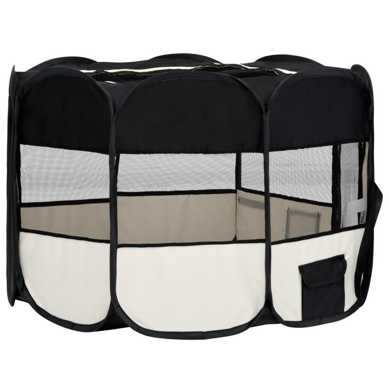 Lionel Panel Metal Exercise Pen With Door, 61cm H x 125cm W x 125cm D, Black
