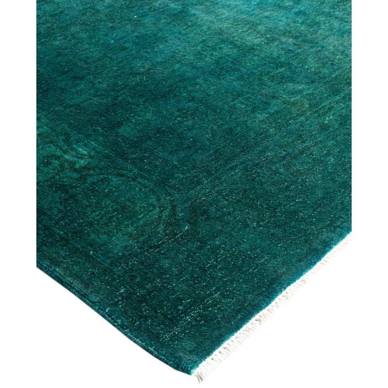 Overdyed One-of-a-Kind 4' 2" X 5' 9" Hand Knotted Area Rug