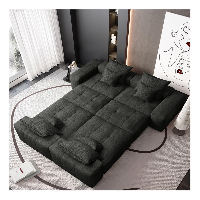 Canapé modulaire surdimensionné Modern, Noir