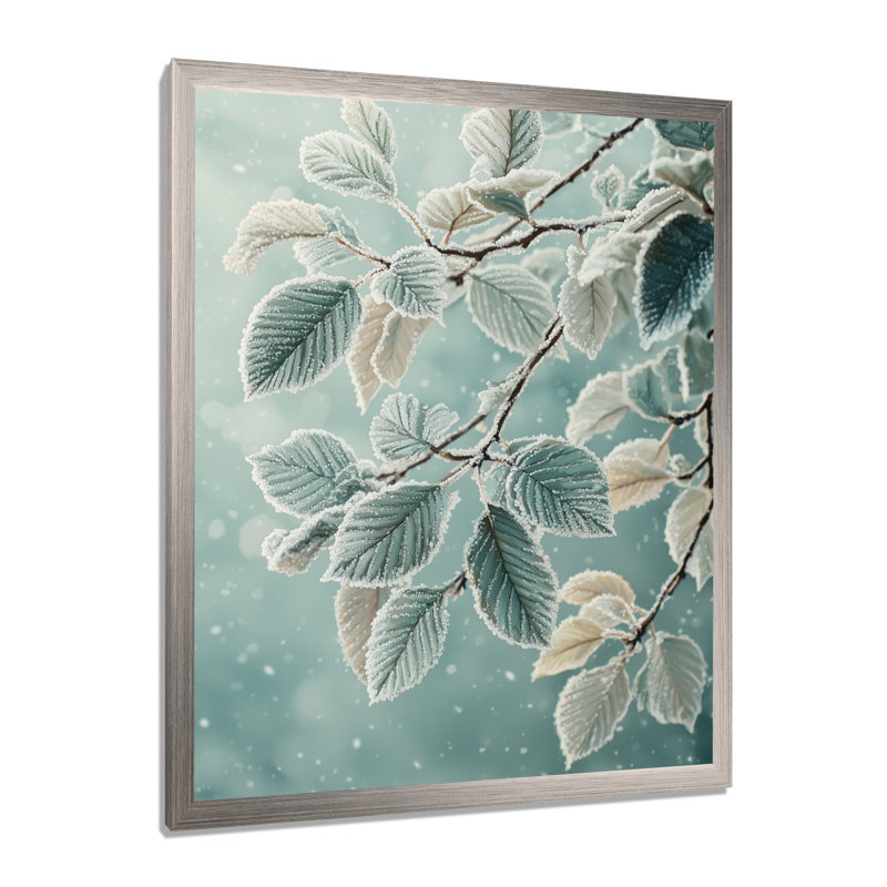 Samara - impressions murales florales, H 32 po x l 16 po, Argent, Reproduction encadrée d'une seule photo