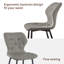 Upholstered Armless Dining Chair With Wraparound Backrest-117659143