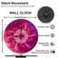 Horloge murale ronde en bois 10 po, mouvement à quartz silencieux, imprimé UV, à piles-829625053