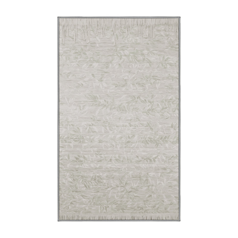 Tapis gris lavable à la machine, Rectangle 8 pi x 12 pi