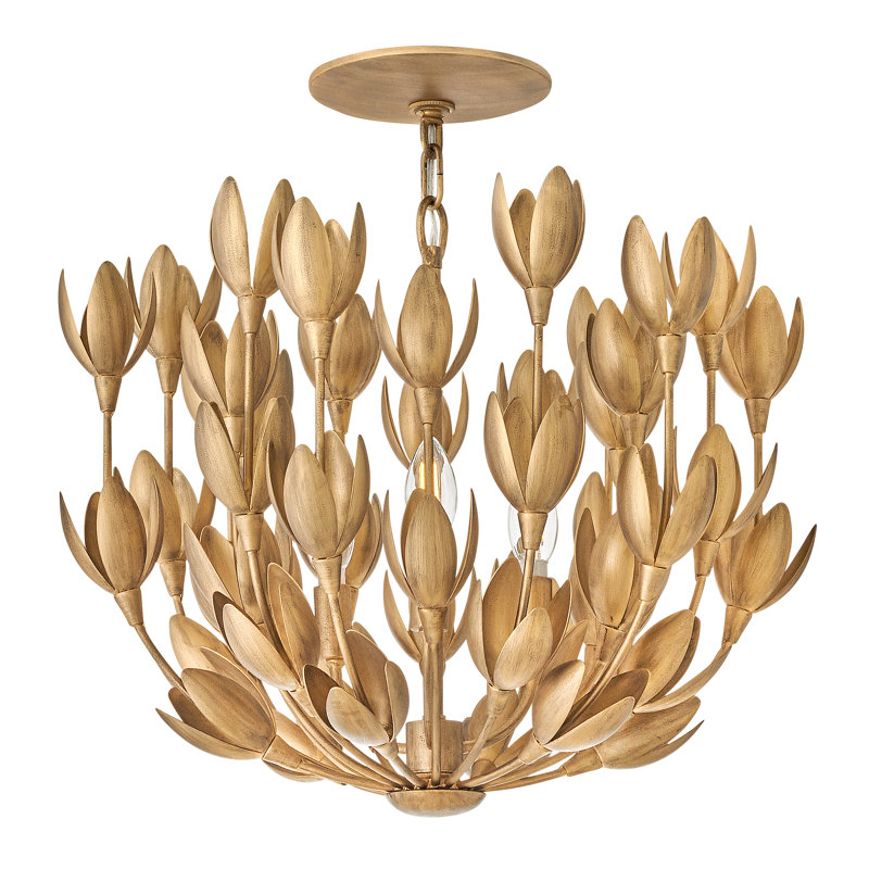 3 - Light Pendant, Burnished Gold