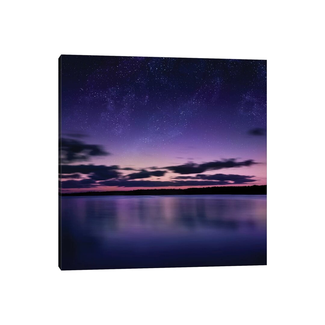 Tranquil Lake Against Starry Sky, Russia von Evgeny Kuklev - Gallery-Wrapped Canvas Giclée on Canvas