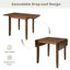 Ensembles de table de salle à manger en bois peu encombrants avec chaises, finition noyer moderne pour les petites cuisines
