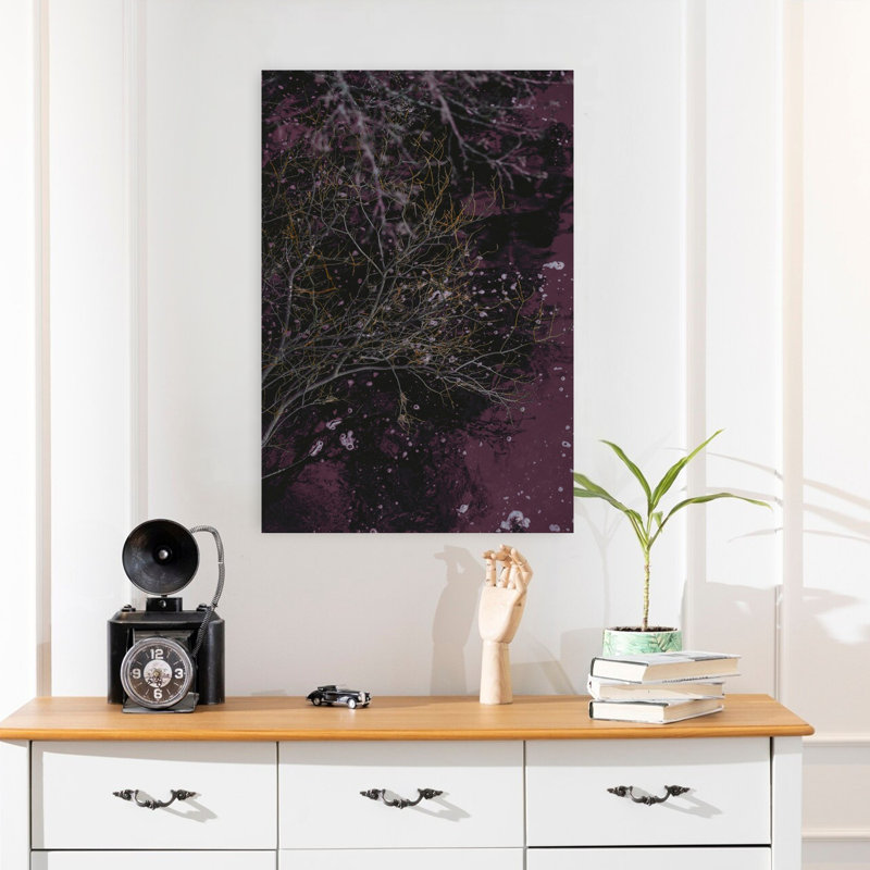 Rivière de vin, art contemporain abstrait, H 24 po x l 16 po