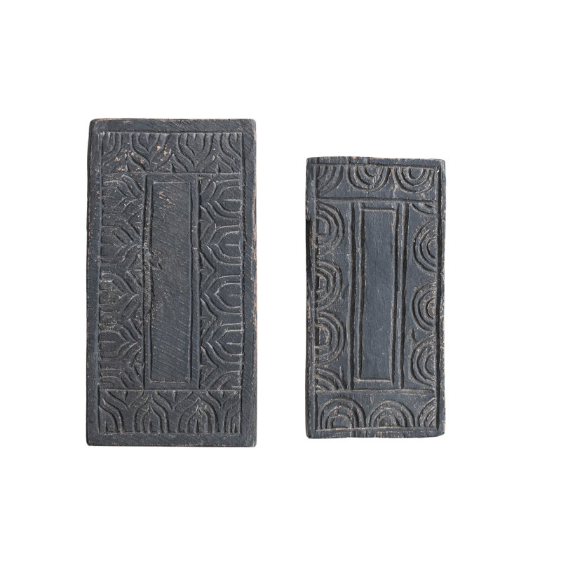 Found Carved Wood Riser