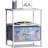 Sorbus 1 Drawer and Shelves Nightstand with Steel Frame, Wood Top & Fabric Bins in Tie Dye-150853896