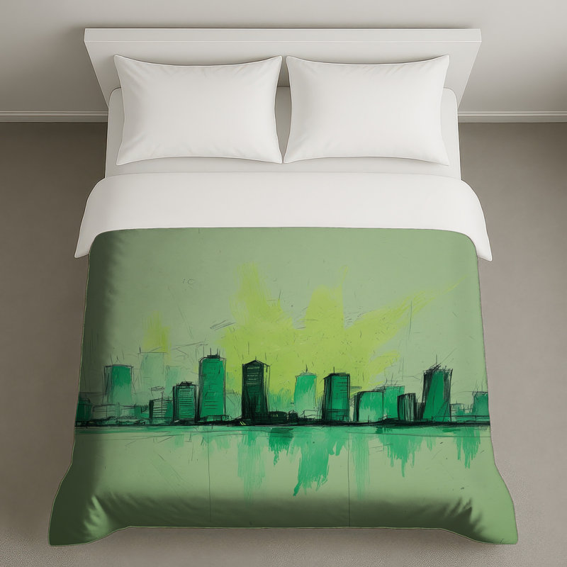 Housses de couette vertes, Grand lit
