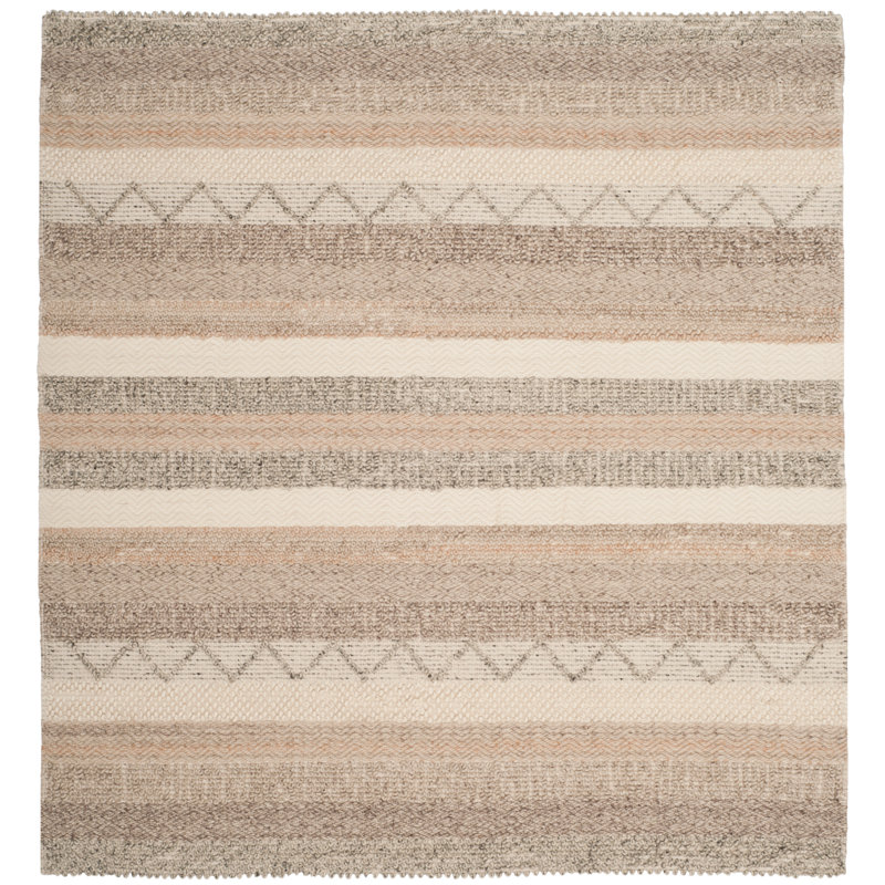 Natura Hand-Tufted Beige Area Rug, Square 12'