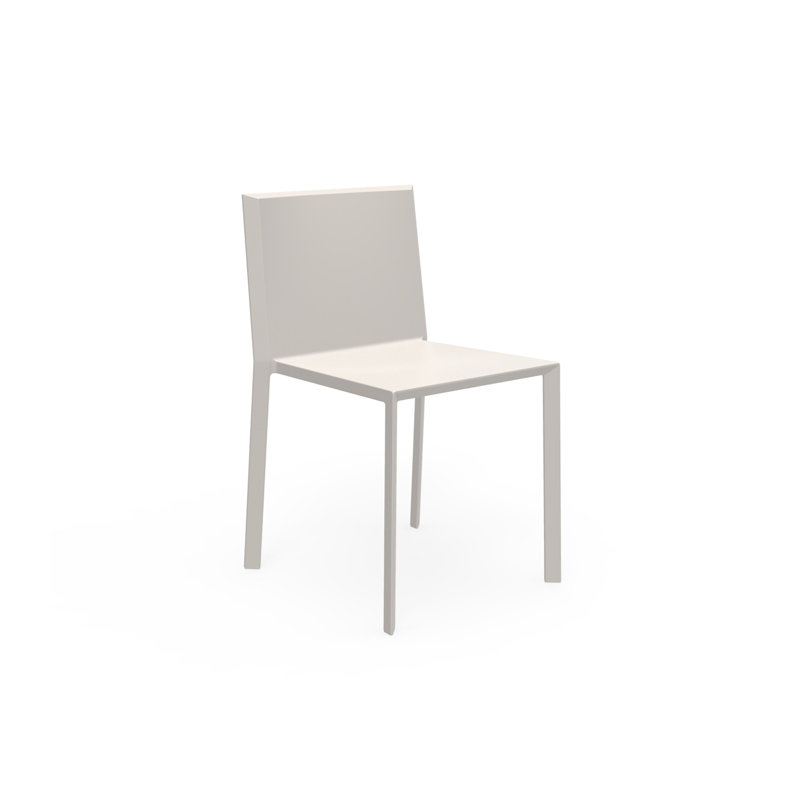 Quatz Stacking Patio Dining Chair, Ecru