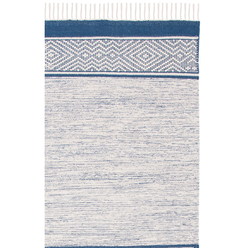 Montauk Hand Loomed Cotton Geometric Rug, Runner 2'3" x 7'