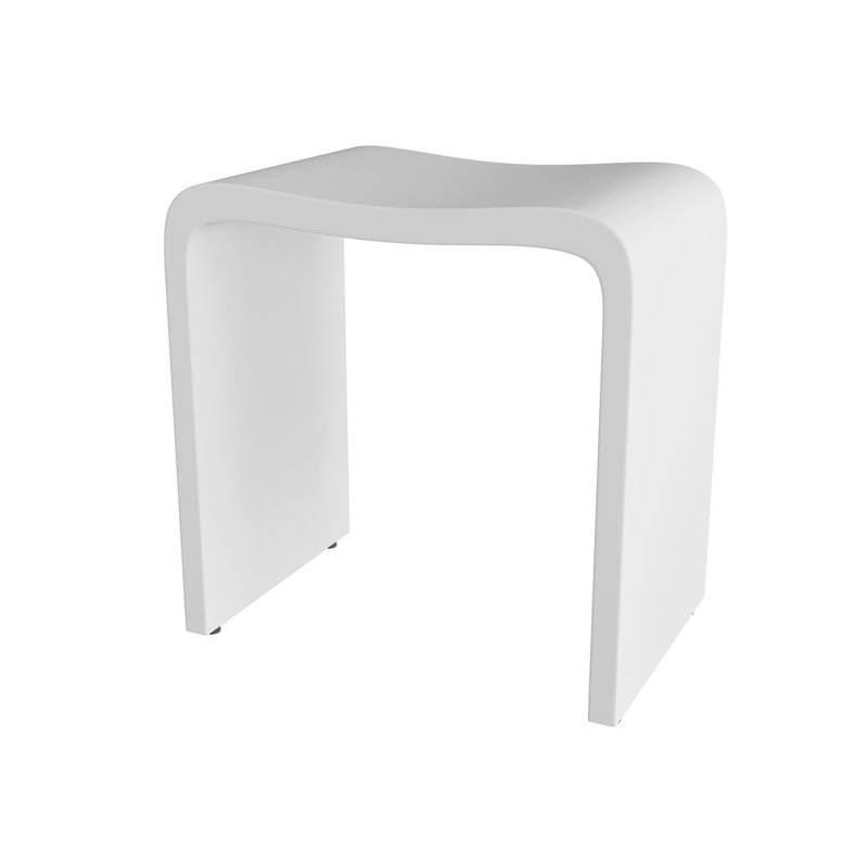 DAX Acrilyc Shower Stool, Matte White