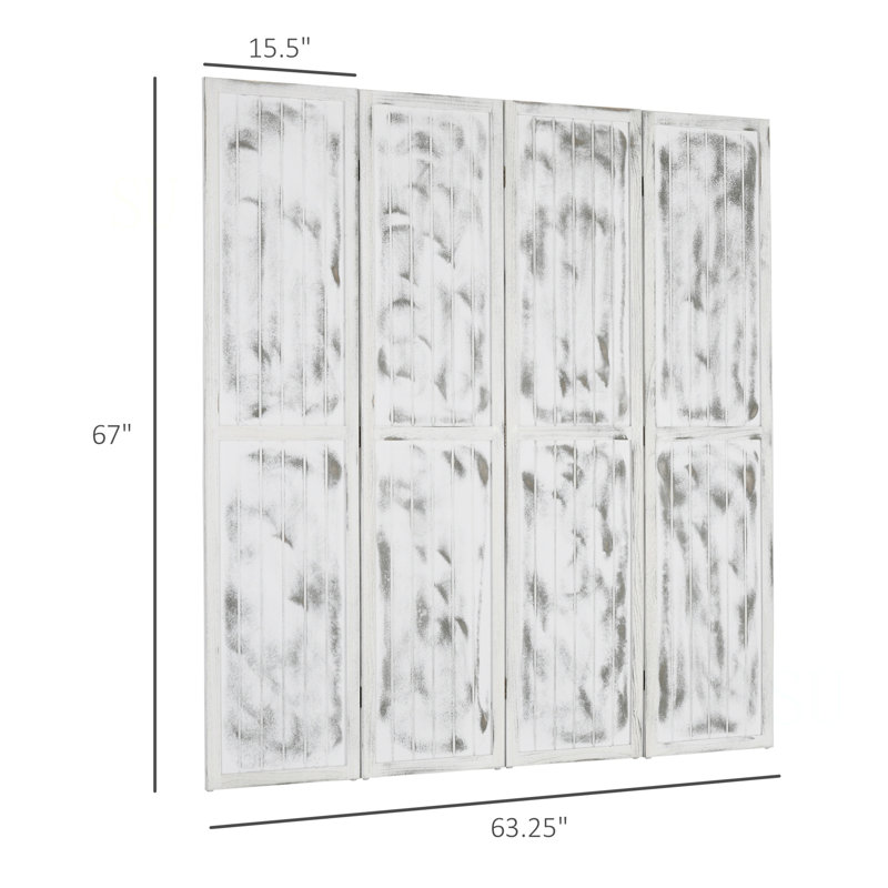 Paravent 5,5 "à 4 panneaux diviseurs pliables