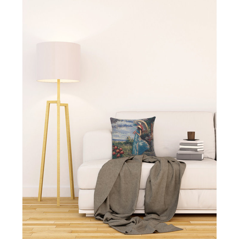Contemporary Cotton Blend Pillow Cover