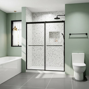 56-60" Wx76 H Glass Shower Doors for Walk in Shower