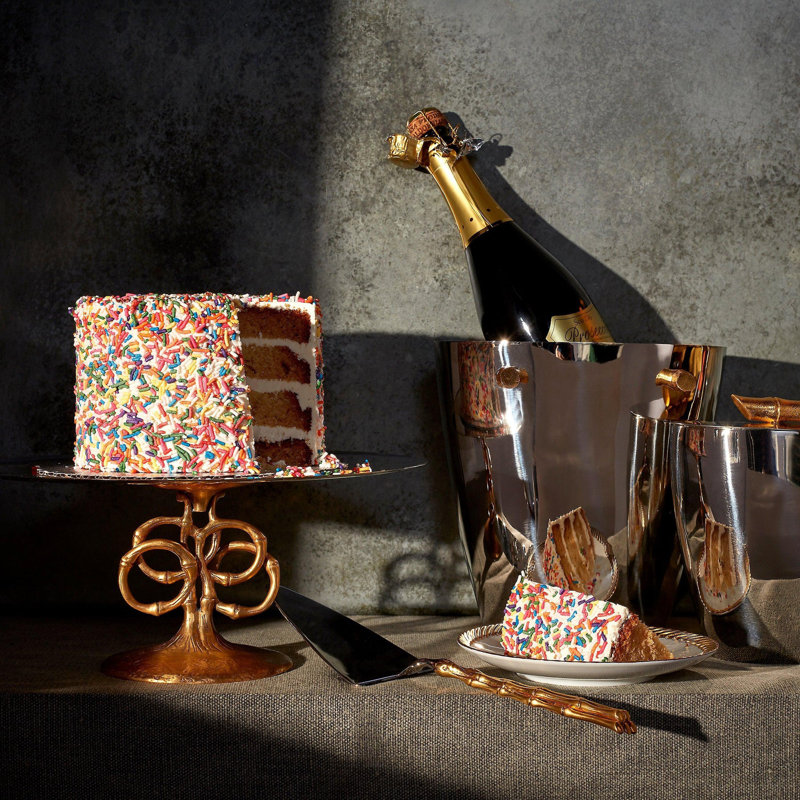 Evoca Gold Plated Cake Stand