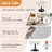 Upholstered Height Adjustable Footrest Stool, Swivel PU Leather Foot Stool, Under Desk & Living Room Ottoman Vanity Accent Stool for Office, Living Room & Vanity-1862882066