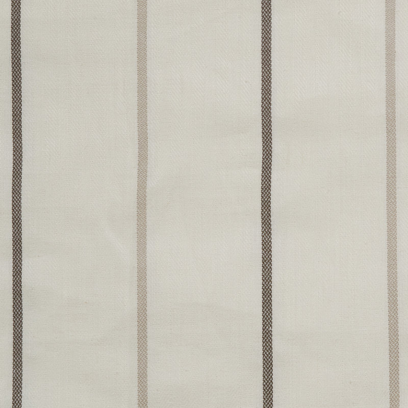 Herringbone Linen White - Stripe, Inverted Pleat, Blackout, 33" W x 120" L
