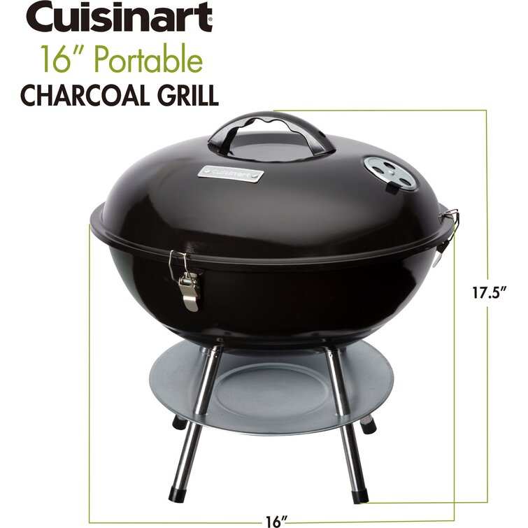 Cuisinart 14 in. Portable Charcoal Grill, Black