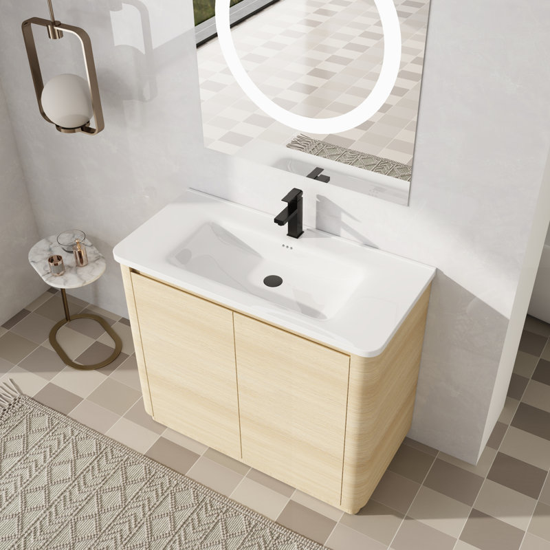 Meuble-lavabo simple autoportant 40 po avec comptoir en céramique 40 po, 40''