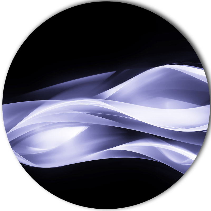 « fractal lines mauves black », reproduction d’impression sur métal, H 23 po x l 23 po x P 1 po