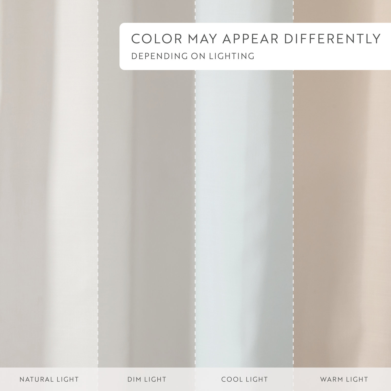 Linen-Look Textured Woven Shower Curtains, White