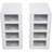 SlayStation 4 Drawers Vanity Storage Unit with Crystal Lux Drawer Knobs, Tempered Glass Front Panel-542960801